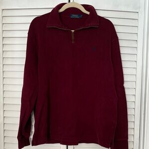 Polo by Ralph Lauren Men's Wine Red Half-Zip Pullover